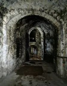 Passage in the thickness of the walls at Dover Castle, Kent, 1997. Artist: J Richards