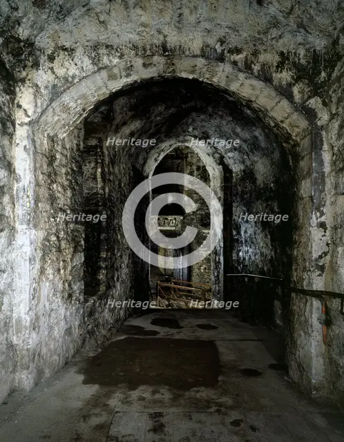 Passage in the thickness of the walls at Dover Castle, Kent, 1997. Artist: J Richards