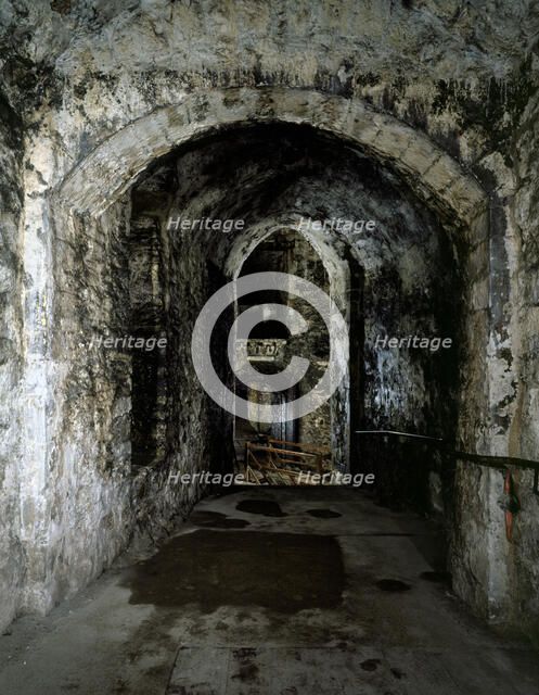 Passage in the thickness of the walls at Dover Castle, Kent, 1997. Artist: J Richards