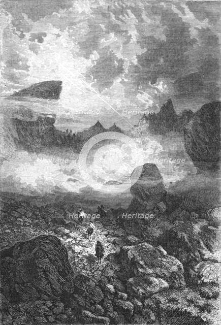 ''Passage of the Cordilleras; A Ramble in Peru', 1875. Creator: Unknown.