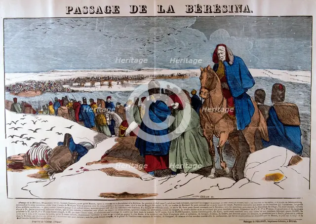 'Passage of the Berezina', 28th November 1812, 19th century. Artist: Unknown
