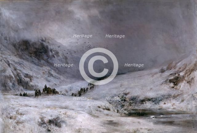 Passage of Montrose's Army Through Glencoe (Legend of Montrose), 1876. Creator: George Reid.