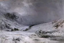 Passage of Montrose's Army Through Glencoe (Legend of Montrose), 1876. Creator: George Reid