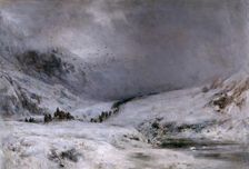 Passage of Montrose's Army Through Glencoe (Legend of Montrose), 1876. Creator: George Reid