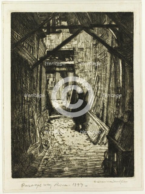 Passageway, Rouen, 1899. Creator: Donald Shaw MacLaughlan.