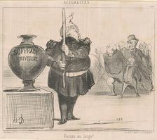 Passez au large!, 19th century. Creator: Honore Daumier