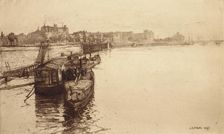 Passenger Boats on the Seine, 1887. Creator: Charles Adam Platt