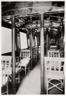 Passenger cabin of Zeppelin LZ7 Deutschland I 1909 (1933)