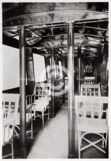 Passenger cabin of Zeppelin LZ7 'Deutschland I', 1909 (1933). Artist: Unknown