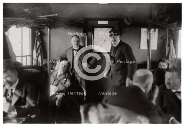 Passenger compartment of a Zeppelin, Lake Constance, Germany, c1909-1933 (1933). Artist: Unknown