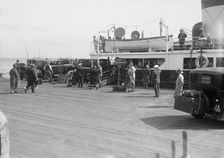 Passengers embarking on Southampton ferry. Creator: Kirk & Sons of Cowes