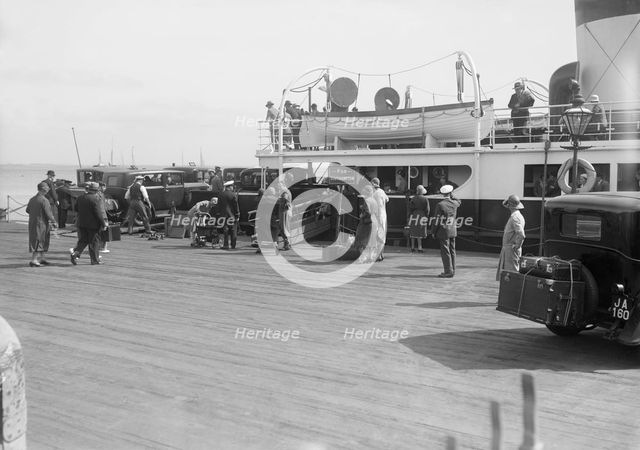Passengers embarking on Southampton ferry. Creator: Kirk & Sons of Cowes.