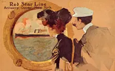 Passengers looking through the porthole on board a Red Star ocean liner, c1900. Creator: Unknown