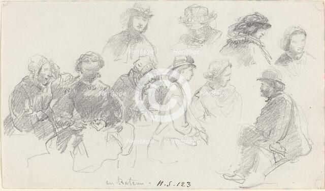 Passengers on Shipboard, late 19th century. Creator: Eugene Louis Boudin.