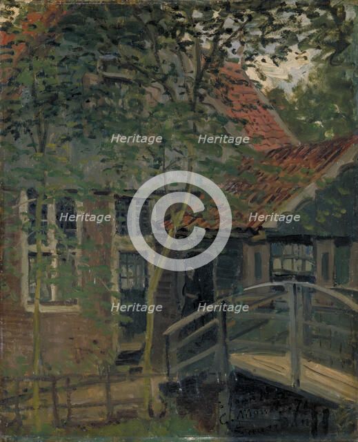 Passerelle à Zaandam (Footbridge at Zaandam), 1871. Creator: Monet, Claude (1840-1926).