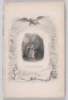 Passing Young Girls from The Songs of Béranger, 1829. Creator: Achille Désiré Lefèvre
