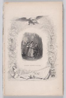 Passing Young Girls from The Songs of Béranger, 1829. Creator: Achille Désiré Lefèvre
