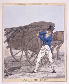 Passing a Mud Cart 1821. Artist: Richard Dighton