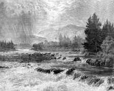 "Passing Showers - Forest of Glentanner, Aberdeenshire," by E. A. Waterlow, 1873. Creator: Unknown