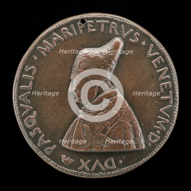 Pasquale Malipiero, 1385-1462, Doge of Venice 1457 [obverse], c. 1452/1464. Creator: Pietro da Fano.