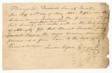 Pass for free woman Harriet Lawson to visit her husband, Caleb, May 21, 1832. Creator: Unknown