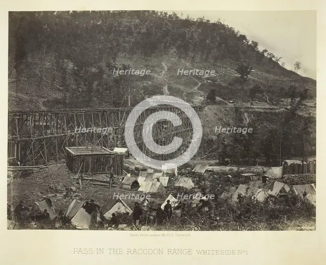 Pass in the Raccoon Range, Whiteside No. 1, 1864. Creator: George N. Barnard.