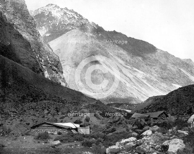 Pass of Uspallata, Andes Mountains, South America, 1893.Artist: John L Stoddard