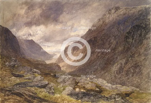 Pass of Llanberis, c1853. Artist: Alfred William Hunt.
