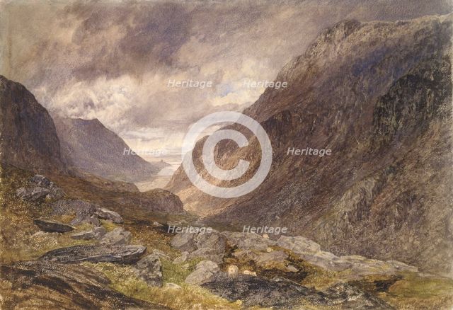 Pass of Llanberis, c1853. Artist: Alfred William Hunt.