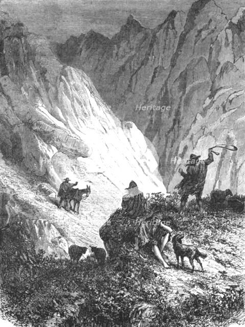 ''Pass over the Cordillera; A Ramble in Peru', 1875. Creator: Unknown.