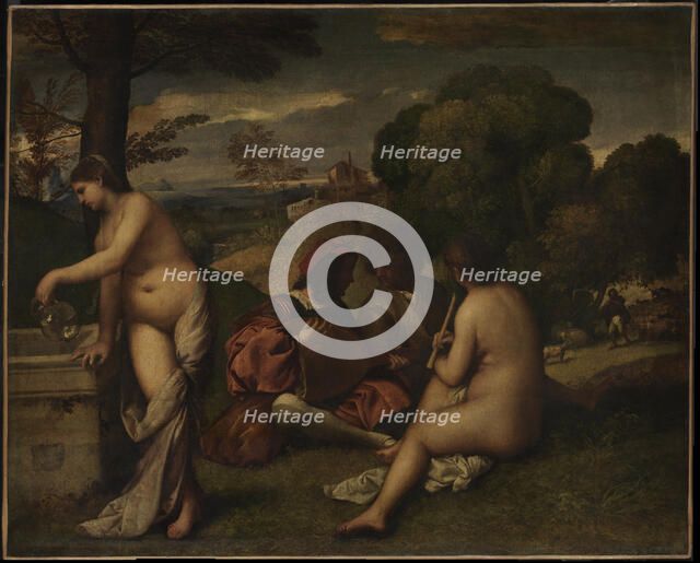 Pastoral Concert, c. 1510. Artist: Giorgione (1476-1510)