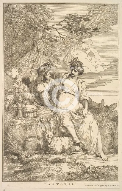 Pastoral (from Fifteen Etchings Dedicated to Sir Joshua Reynolds), December 8, 1778. Creator: John Hamilton Mortimer.