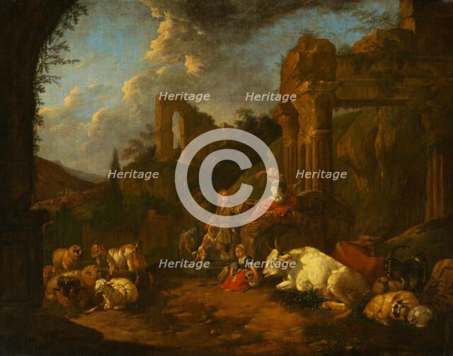 Pastoral Idyll, 1670. Creator: Johann Heinrich Roos.