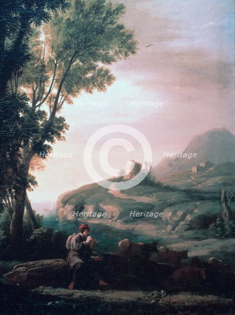 'Pastoral Landscape', c1620-1682. Artist: Claude Lorrain