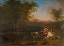 Pastoral Landscape With Figures, 1683. Creator: Nicolaes Berchem