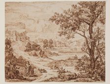 Pastoral Landscape with Figures, c.between 1650 and 1675. Creator: Claude Lorrain
