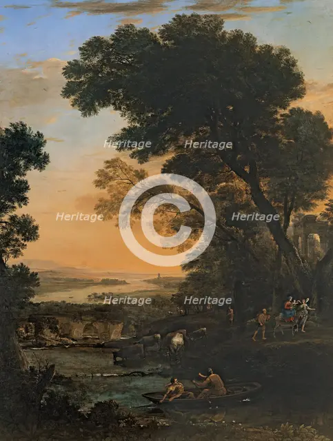 Pastoral Landscape with the Flight into Egypt, 1663. Creator: Claude Lorrain.