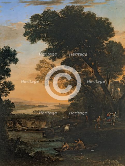Pastoral Landscape with the Flight into Egypt, 1663. Creator: Claude Lorrain.