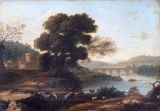 Pastoral Landscape with the Ponte Molle, Rome c1645. Artist: Claude Lorrain
