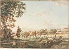 Pastoral Landscape with Village, 1799. Creator: Jacob Cats (Dutch, 1741-1799)