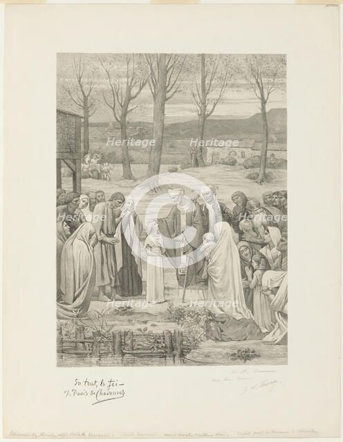 Pastoral Life of Saint Geneviève (center panel), c. 1888. Creator: Georges William Thornley.
