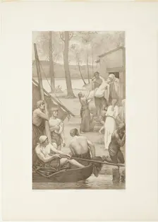 Pastoral Life of Saint Geneviève (left panel), c. 1888. Creator: Georges William Thornley