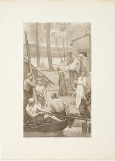 Pastoral Life of Saint Geneviève (left panel), c. 1888. Creator: Georges William Thornley