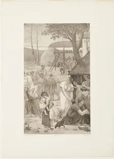 Pastoral Life of Saint Geneviève (right panel), c. 1888. Creator: Georges William Thornley