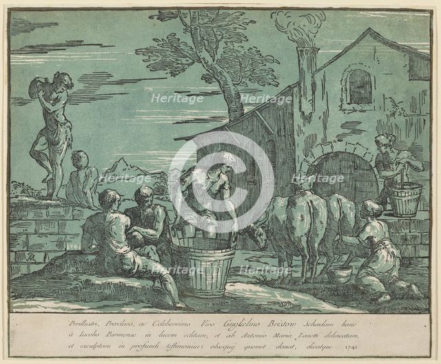 Pastoral Scene, 1741. Creator: Anton Maria Zanetti.