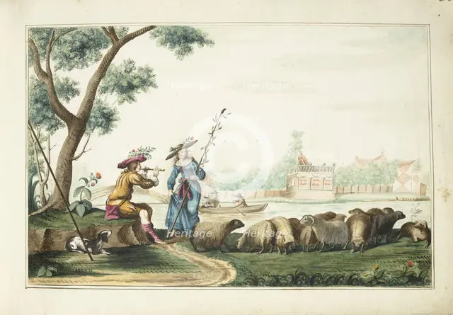 Pastoral show on a river, 1655. Creator: Gesina ter Borch.
