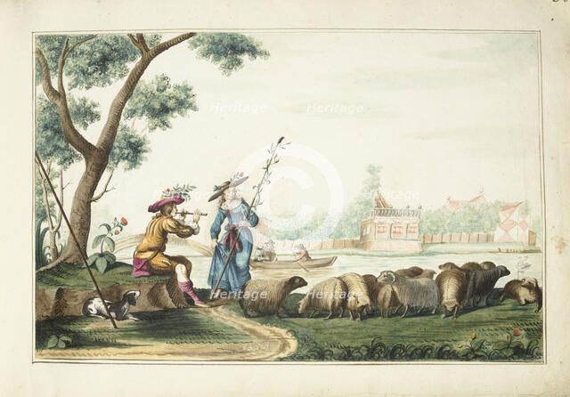 Pastoral show on a river, 1655. Creator: Gesina ter Borch.