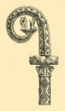 Pastoral staff, early-mid 19th century, (1881). Creator: J A D Campbell