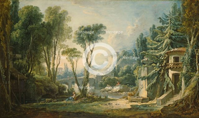 Pastoral River Landscape, 1741.