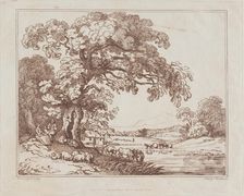 Pastoral Riverside Scene, 1789., 1789. Creator: Thomas Rowlandson